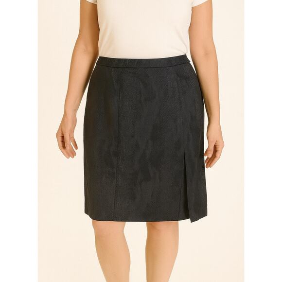 ALTUZARRA for Target Black Snake Embossed Pencil Skirt SZ 2 business career - Picture 1 of 9